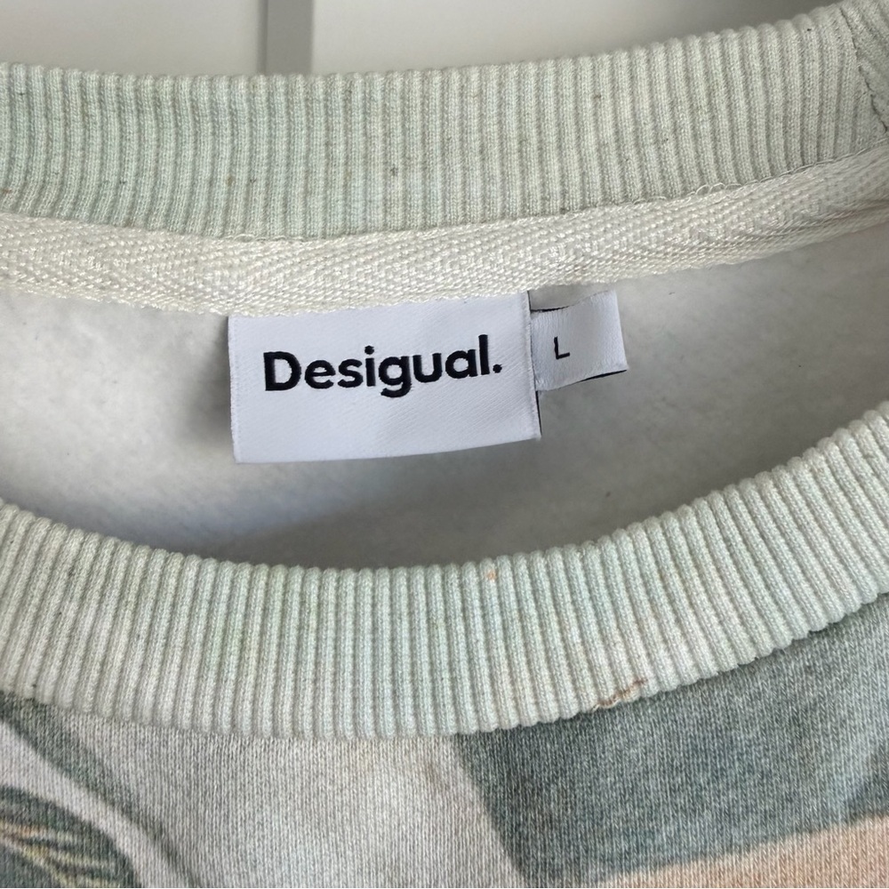 Desigual Pastel Arty Print Venus Crewneck Sweatshirt | L - Picture 6 of 8